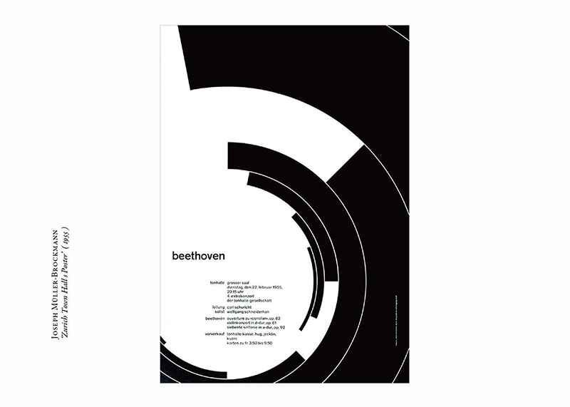 Joseph Müller-Brockmann Zurich Town Halls Poster (1955)