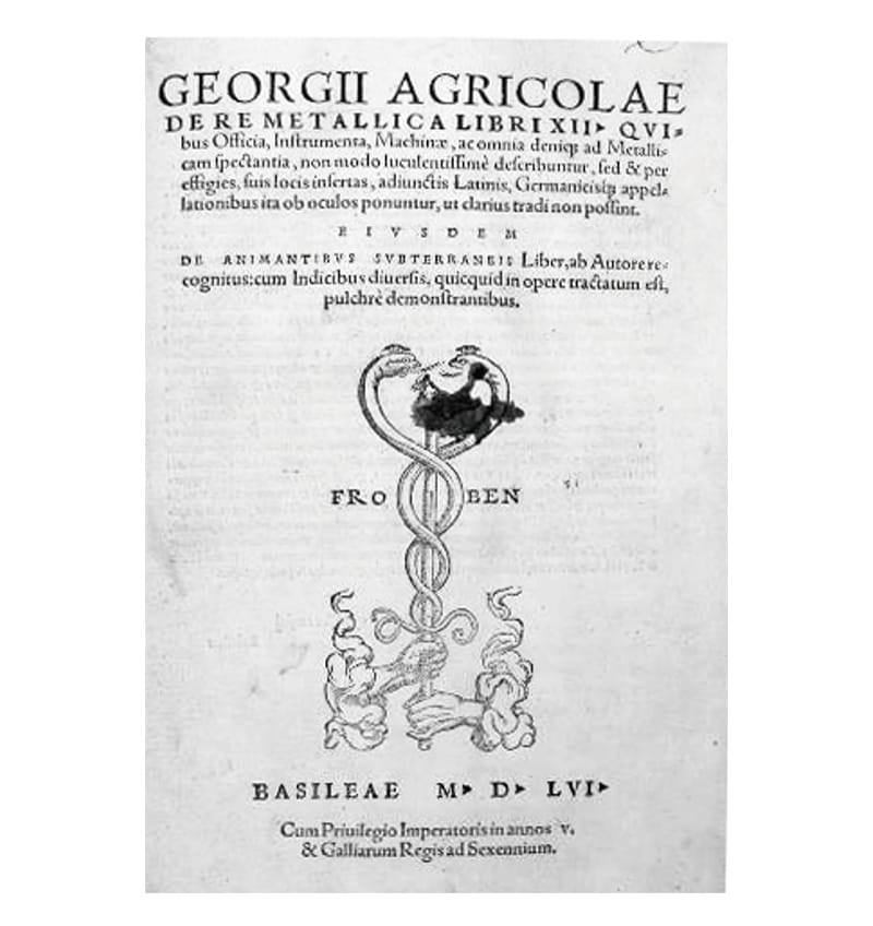 Georgius Agricola O Rei dos Metais Johann Frobenius (1556)